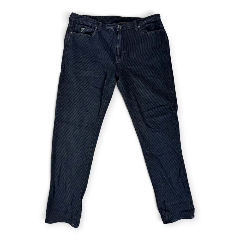 Guess Jeans Men's Dark Blue Textured Corduroy Pants Size 36